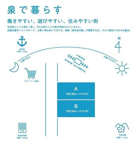 【建築条件付き】秋田市泉中央四丁目[3]